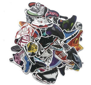 schoenen cadeau sneaker sticker